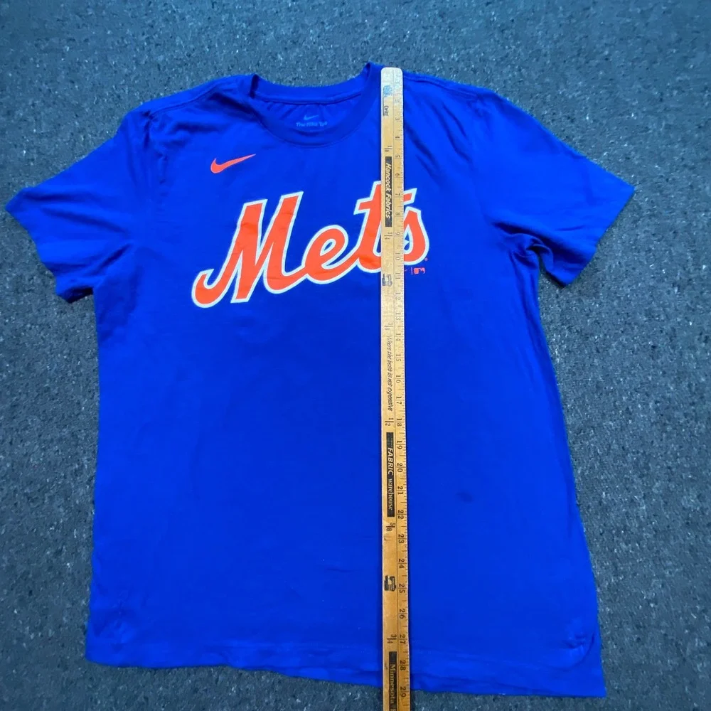 Nike New York Mets TShirt Sz L Mens Blue Sportswear Jacob deGrom 48 MLB Baseball